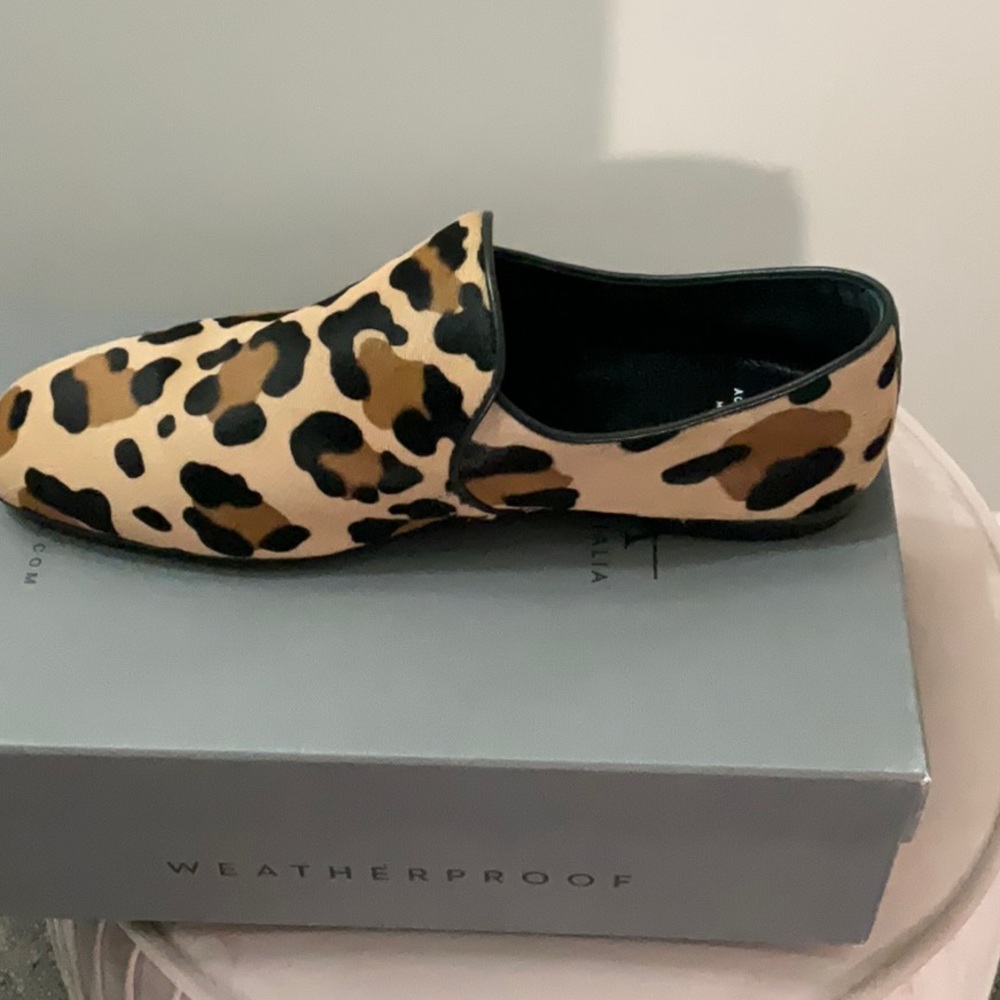 Aquatalia Leather Reva Loafer in Leopard - Picture 3 of 7